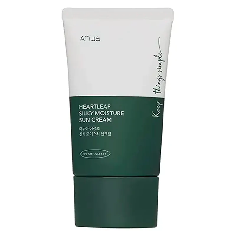 Anua Heartleaf Silky Moisture Sun Cream (moisturizer with sun protection)